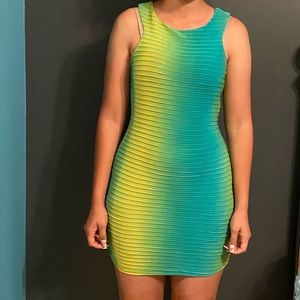 SEXY GREEN TEAL DRESS